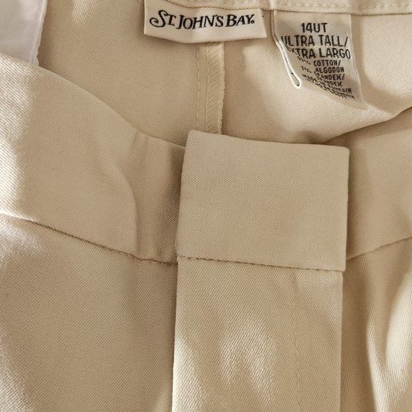 14 Ultra tall pants tan, front zipper - Picture 1 of 7